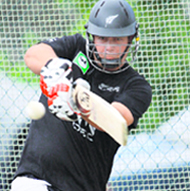 New Zealand's Jesse Ryder trains at the nets