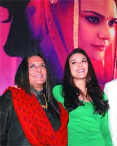 Actor Priety Zinta and director Deepa Mehta promote their forthcoming film Videsh in New Delhi on Friday. 