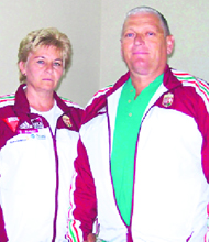 Jozsef Barina (R) and Gabriella Ritt Barina.