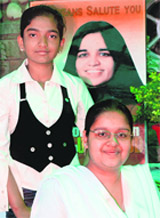 Nivedita Mittal (right) and Palak Agarwal of Tagore Bal Niketan Senior Secondary School, Karnal, who have been selected to represent India at a summer camp of the United Space School Foundation at Houston, Texas, USA.