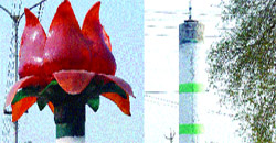 After The Tribune brought the matter of poll code violation to light, the BJP removed its party symbol from Kot Khalsa Chowk in Amritsar.
