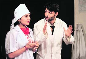 Hilarious play  Doctor Palta  written by Balwant Gargi and directed by Balwant Thakur is presented in Natrangs weekly theatre show in Jammu