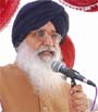 Chief minister Parkash Singh Badal addressing a public meeting in Mansa on Monday. 