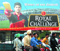 Surrogate liquor hoardings at Custom Chowk in the Mall Road area just a few yards away from the Deputy Commissioners residence.
