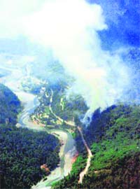 The forest fire in Garhwal