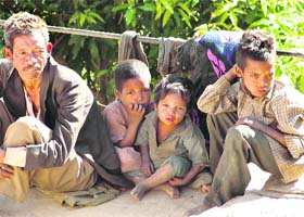 A family of Kirat tribesmen in Pitthoragarh district