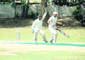 Wicketkeeper of Kotdwar team appeals for lbw at the second Uttarakhand Cup in Dehradun