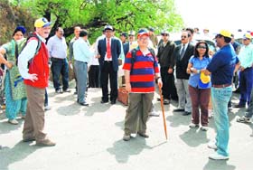 Uttarakhand Chief Secretary Indu Kumar Pandey along with IAS and IPS officers in Mussoorie
