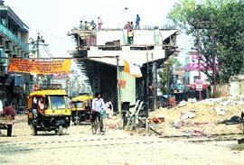 Under-construction bridge in the Islamabad area in Amritsar. 