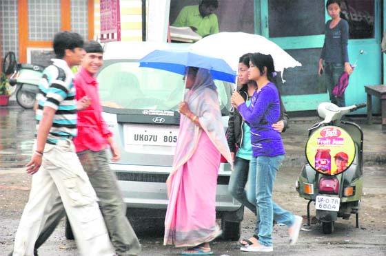 Residents had respite from the soaring mercury following light showers in Dehradun on Friday.