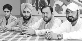 Ludhiana chemists at a press conference in Ludhiana on Saturday.