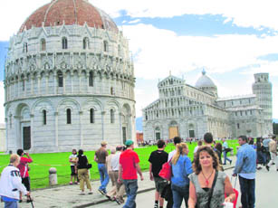 The main square of Pisa called Piazza del Duomo