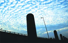SHADES OF NATURE: The Gurgaon skyline on a cloudy day. 