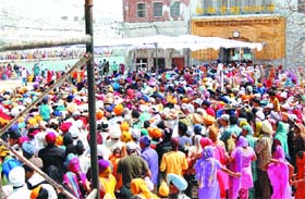 Devotees at the Golden Temple in Amritsar