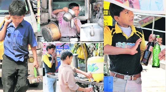 Despite tall claims of the government regarding strict laws and initiatives towards removing child labour, the practice continues in many parts of the city. These pictures were clicked by Himanshu Mahajan in Kumhar Mandi alone.