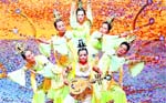 Dancers perform during the closing ceremony for the second World Buddhist Forum in Taipei on Wednesday