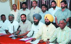 BSP leaders address a press conference in Jalandhar