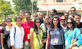 NRI youth in Amritsar on Thursday. 