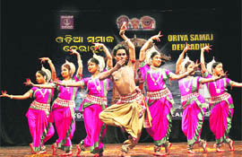 Artistes perform Odissi dance at the annual function of the Oriya Samaj in Dehradun on Friday.