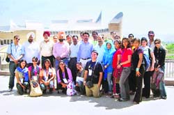 A group of 23 young NRIs visit the Khalsa Heritage Complex at Anandpur Sahib on Sunday. 