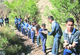 RIMC cadets do voluntary work at Manglori village in Garhwal