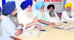 Dal Khalsa leaders at a meeting in Amritsar