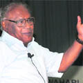 Prof CNR Rao, Chairman, Science Advisory Council to the Prime Minister, holds an interactive session on ‘learning science’ at Shivalik Public School, Phase 6, Mohali.