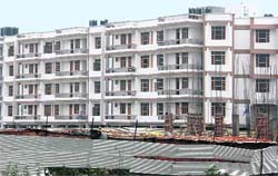 A block of ready but unoccupied flats in Dehradun. 