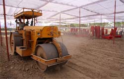 political playfield: Preparations in full swing at the site for the political conference of the Congress to be organised at Talwandi Sabo on April 14 on the occasion of Baisakhi.
