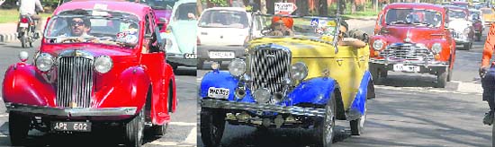 On the occasion of Baisakhi, the Vintage and Classic Car Club members drove these beauties to the hill town of Kasauli .