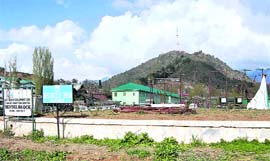 The site at Nowgam in Srinagar where the old Tourist Reception Centre building once stood. There are plans to rebuild it. 