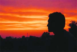 A view of the sunset in Karnal