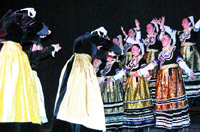 French dancers perform at BBK DAV College for Women in Amritsar.