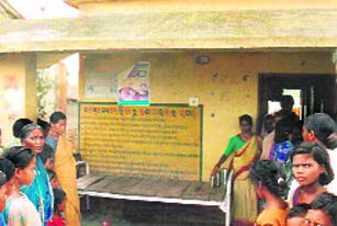 The ANMs home at Uchalla village has a cot in the open verandah for examining pregnant women