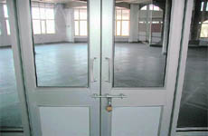 The locked hall identified for the Railways counter at ISBT-43 in Chandigarh.