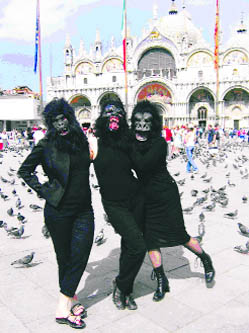 The Guerrilla Girls is a collection of radical, Left-leaning pop artists, famed for wearing gorilla masks to highlight sexism, racism and other pillars of injustice