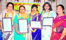 Women Achievers felicitated at Jagriti All-India Womens Conference Haridwar society
