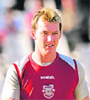 Kings XI Punjab Australia Brett Lee warms up ahead of the IPL match against Rajasthan Royals at The Newlands Cricket Stadium in Cape Town on Sunday. Kings XI Punjab won the toss and elected to bat.