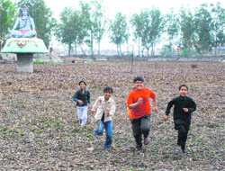 SHEER NEGLECT: The dried up lake at the Jawahar Park in Kaithal
