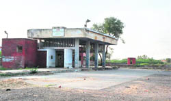The bus stand at Israna that has never been put to use ever since it was inaugurated in 1995.