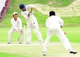 A match in progress between Chandigarh and Muktsar in Chandigarh