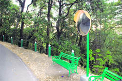 A convex mirror installed at the Indian Institute of Advance Studies, Shimla.