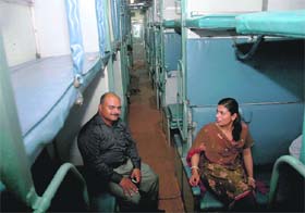 An almost deserted Chandigarh-Dehradun summer special train