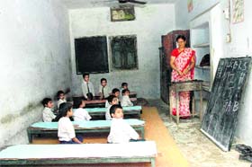 A dilapidated classroom of Nanhi Duniya School for Deaf and Dumb in Dehradun