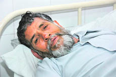 Diwakar Bhatt at the Doon Hospital on Thursday.