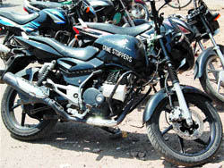 Crime Stoppers motorcycles in Amritsar.
