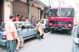 Congested roads and wrongly parked vehicles often hamper firefighting in Jammu