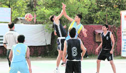 Players in action during the match in Dehradun on Saturday.