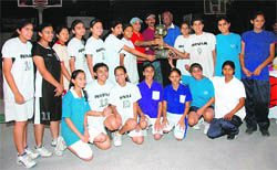 Dehradun team with their trophies in Dehradun on Sunday.