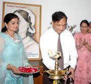 Director Principal of GMCH-32 Prof Raj Bahadur in Chandigarh on Tuesday.